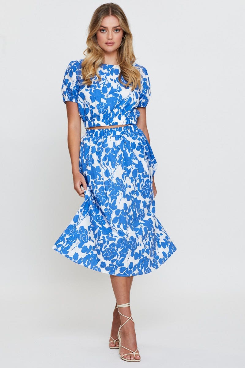 Print Crop Top Short Sleeve - Image 2