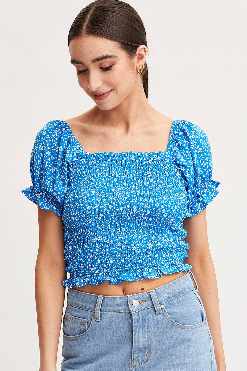 Print Crop Top Short Sleeve - Image 3