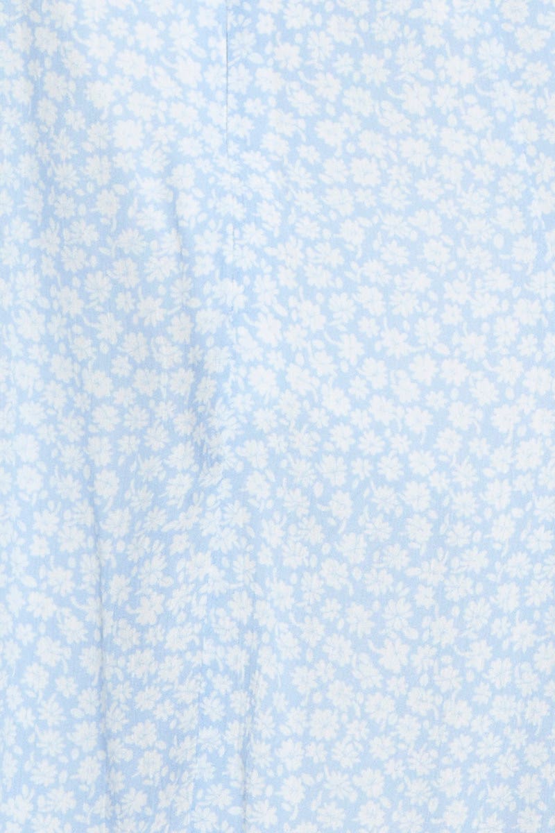 Print Fit And Flare Dress Short Sleeve V Neck - Image 12