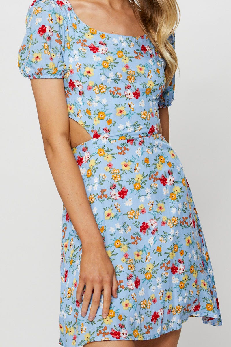 Print Mini Dress Short Sleeve - Image 5