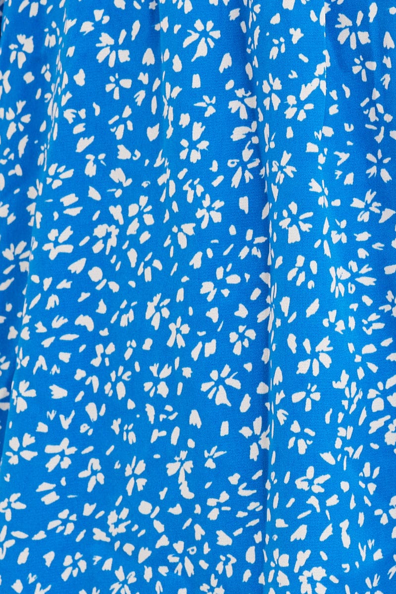 Print Puff Sleeve Skater Dress - Image 6
