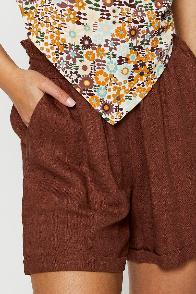Print Scarf Singlet Sleeveless Crop Satin - Image 5