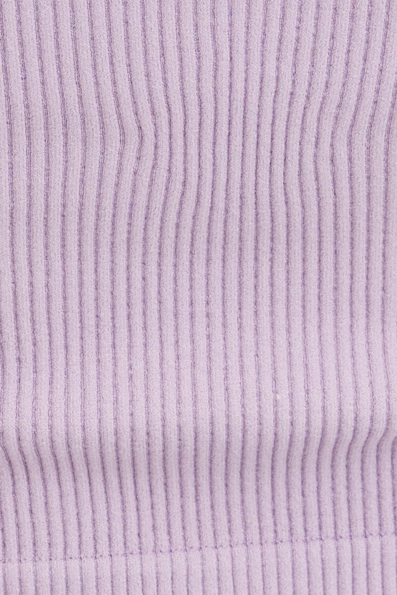 Purple Halter Top Round Neck Seamless - Image 6