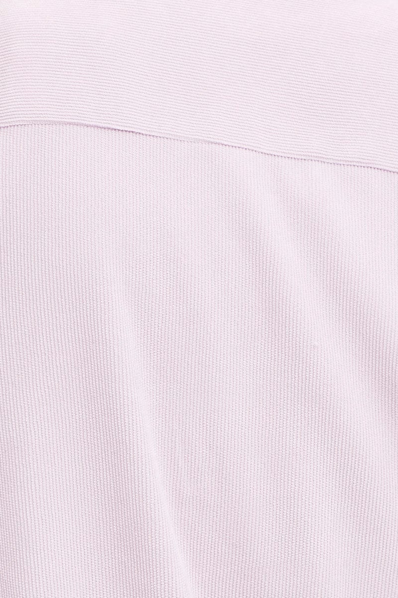 Purple Shirt Top Long Sleeve Collared Corduroy - Image 6