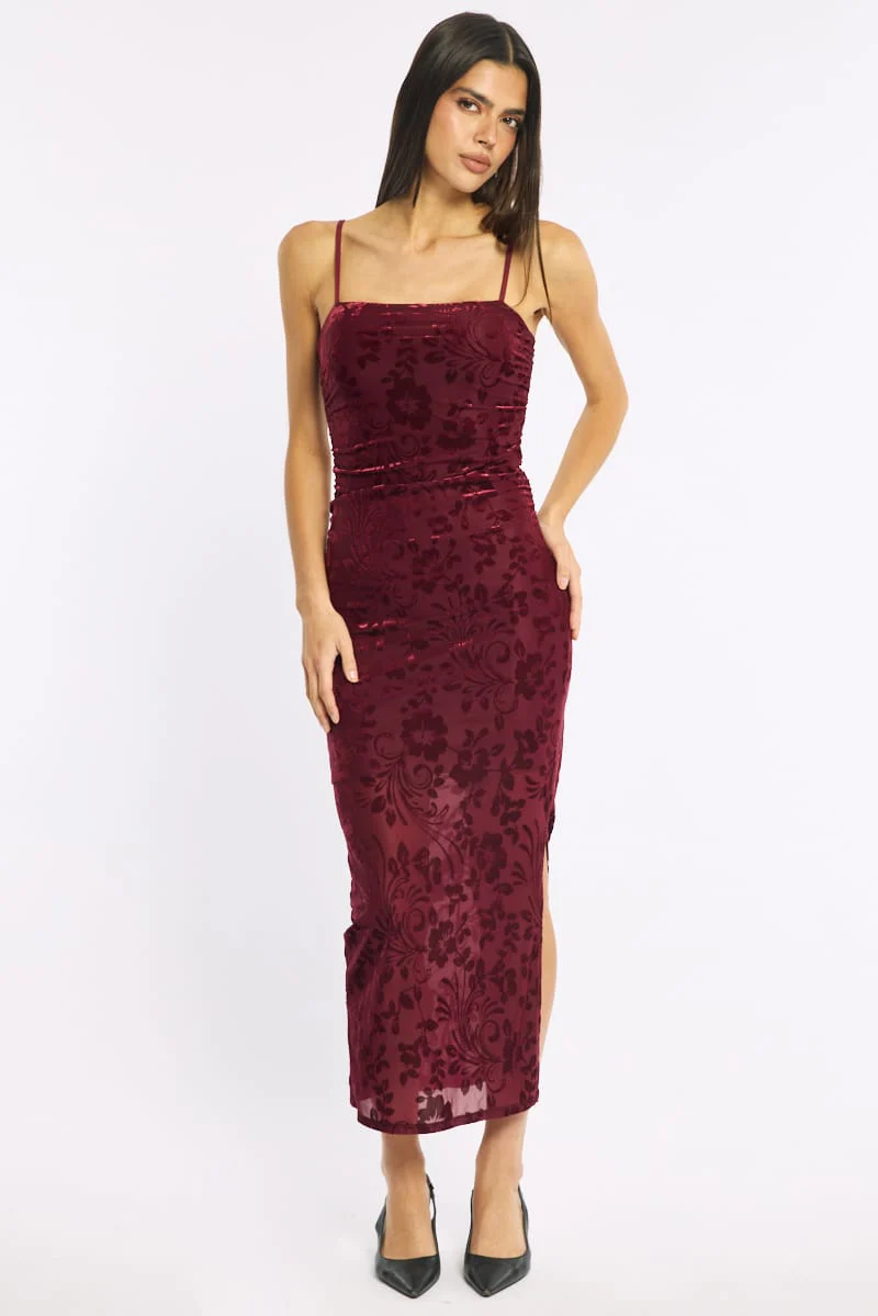 Red Bodycon Dress Sleeveless - Image 2