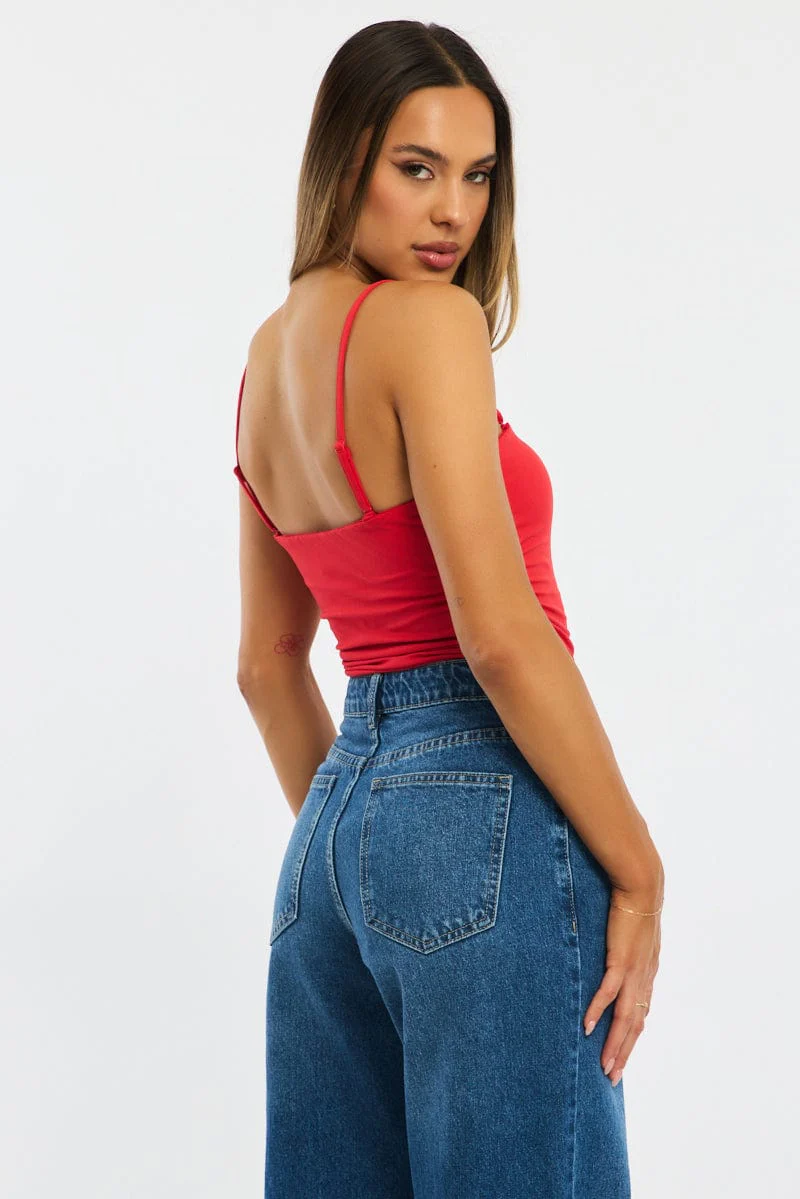 Red Bodysuit Singlet - Image 5