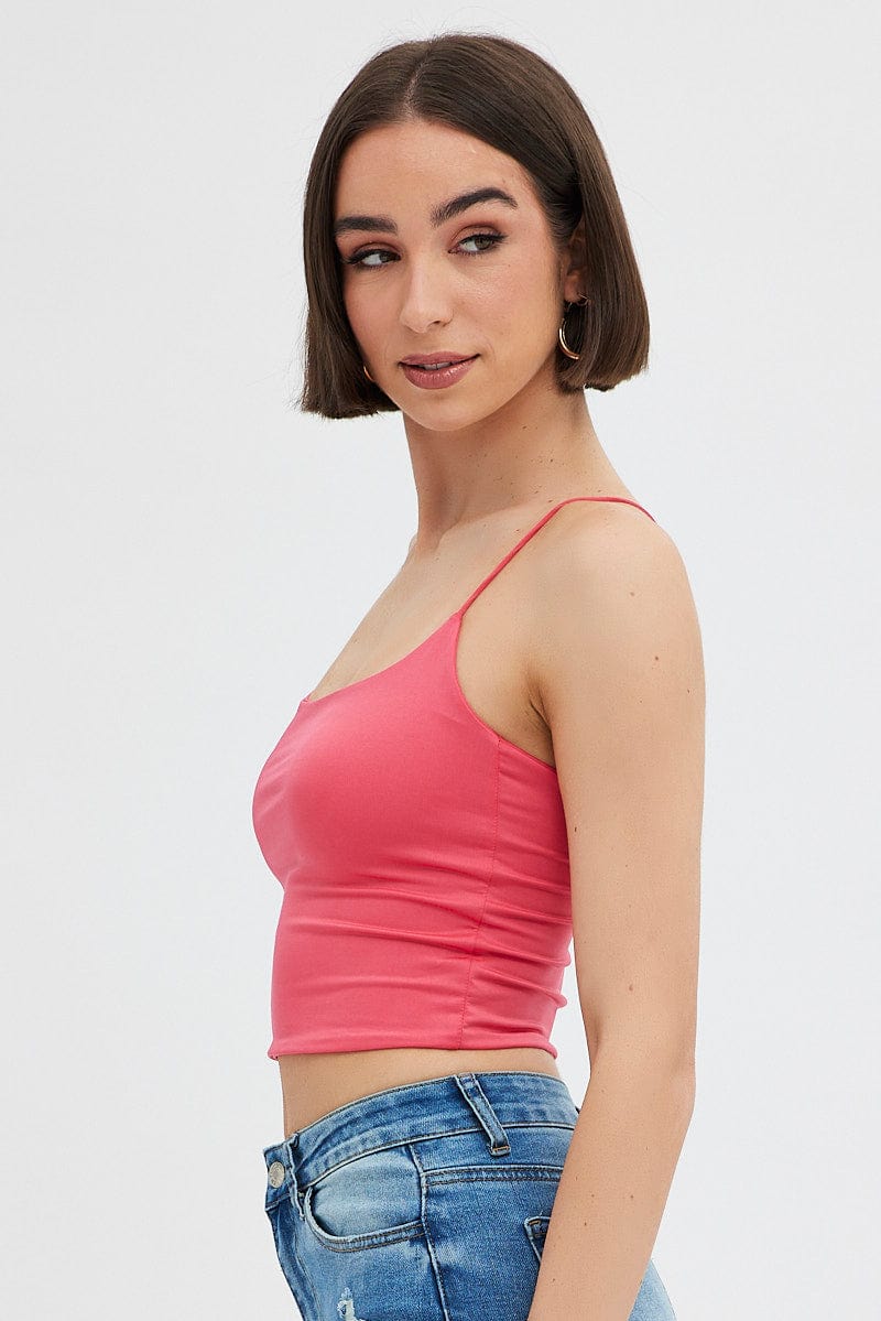 Red Crop Singlet Top - Image 4