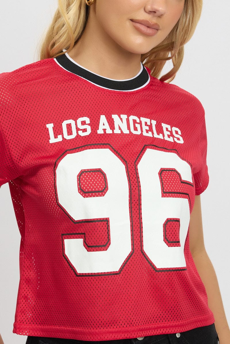Red Graphic Tee Short Sleeve - Image 6