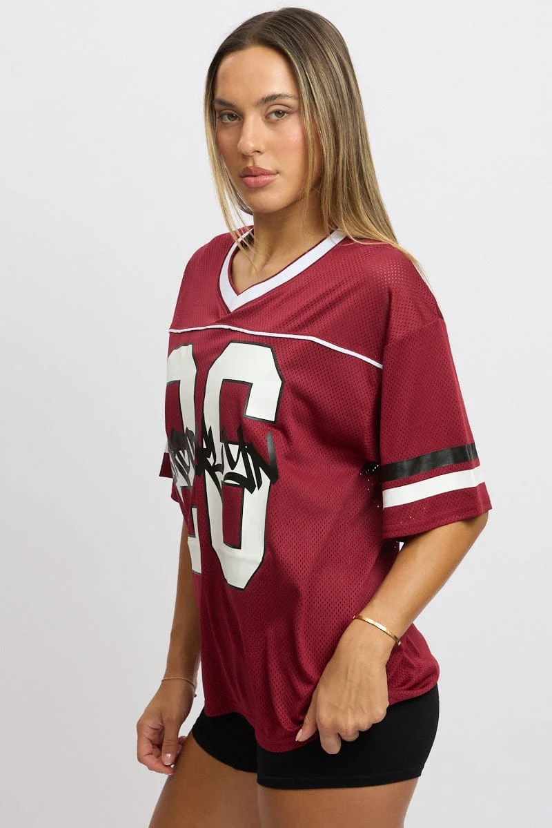 Red Sport Tee Short Sleeve - Image 4