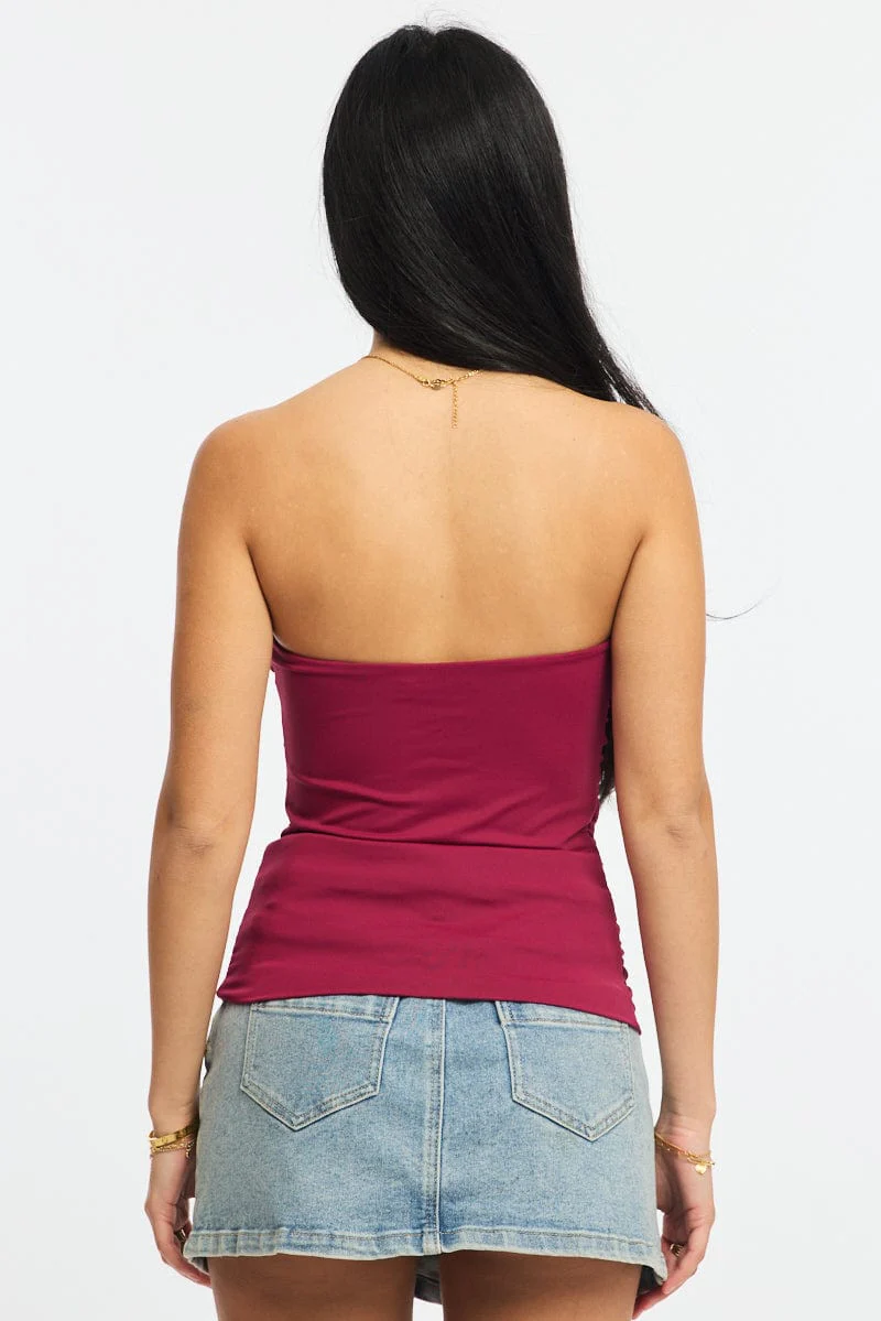 Red Supersoft Bandeau Top - Image 4