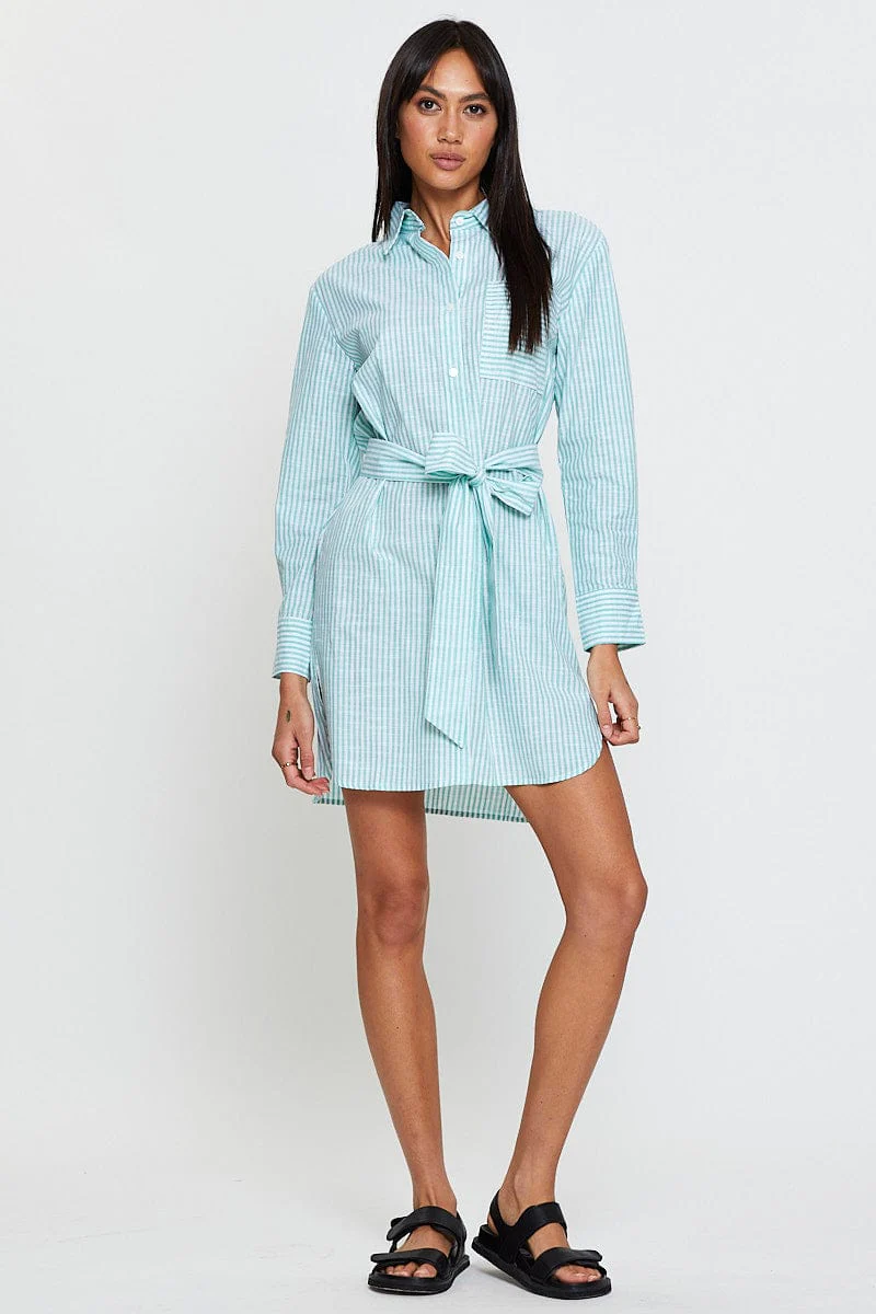 Stripe Oversized Shirts Long Sleeve - Image 2
