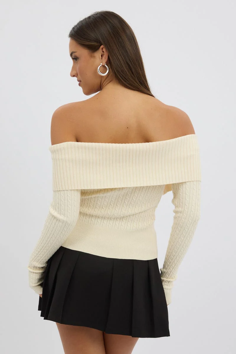 White Bardot Cardigan - Image 5