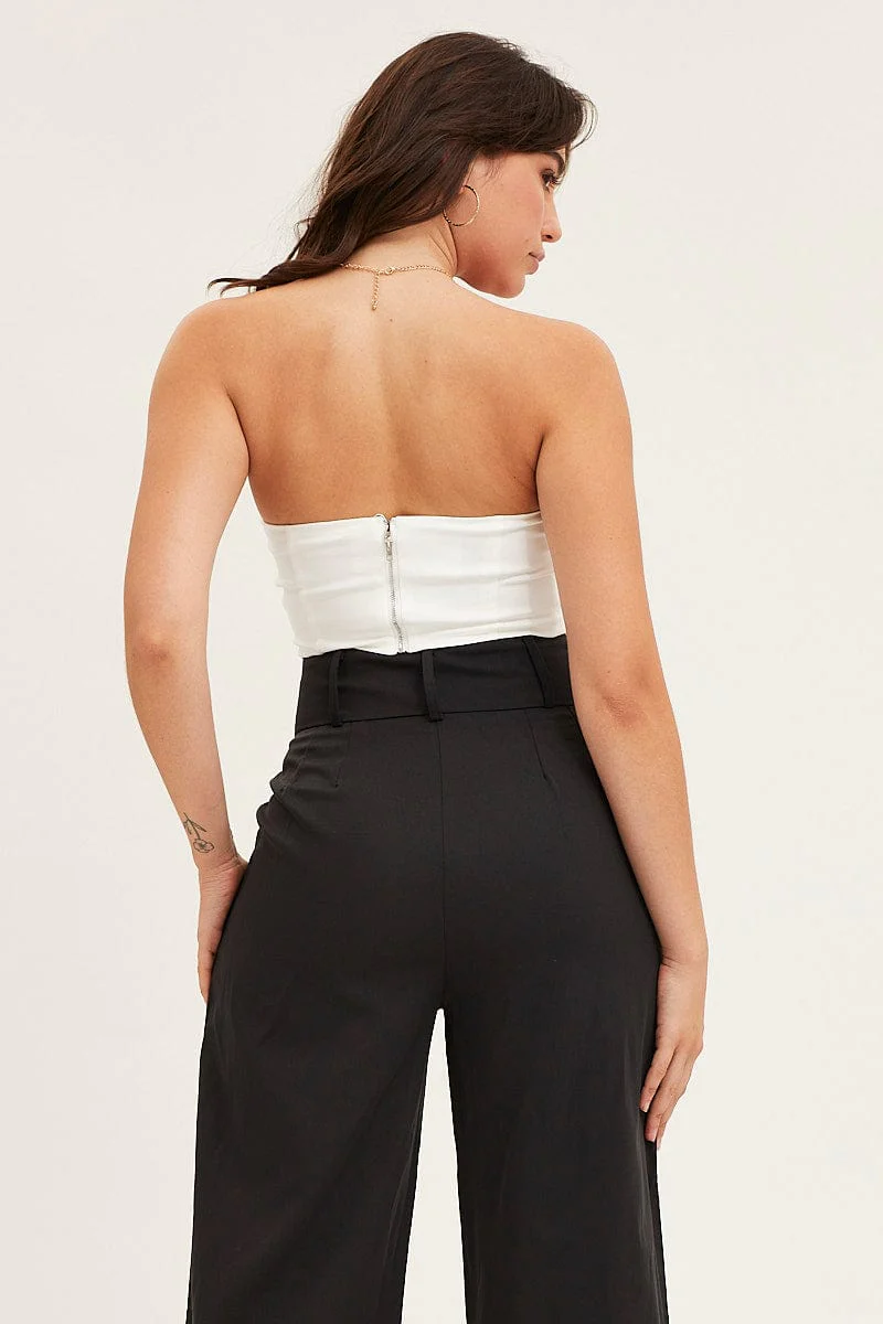 White Boning Detail Bustier Top - Image 6