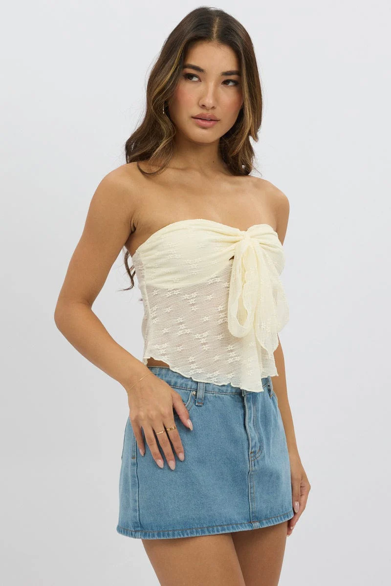 White Boob Tube Top Lace - Image 4