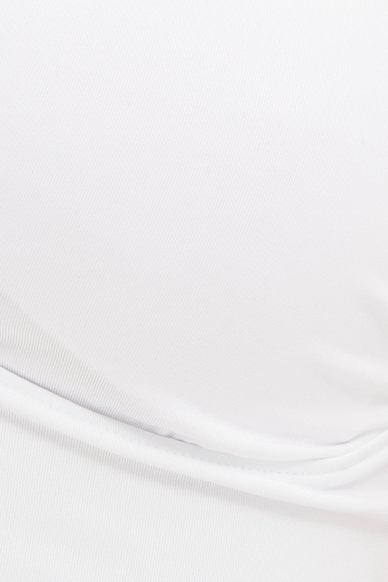 White Bralette Deep V Neck - Image 5