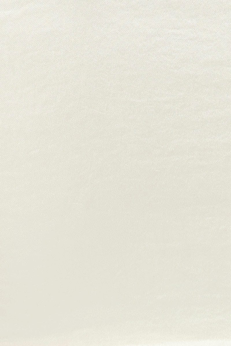 White Cami Top Sleeveless Cowl Neck Crop Satin - Image 6