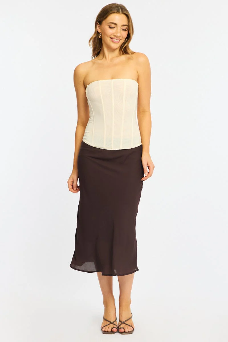 White Corset Top Sleeveless - Image 3