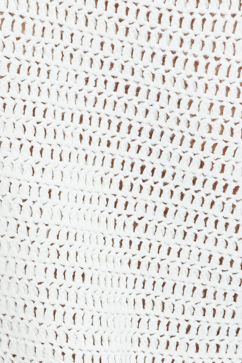 White Crochet Knit Vest - Image 6