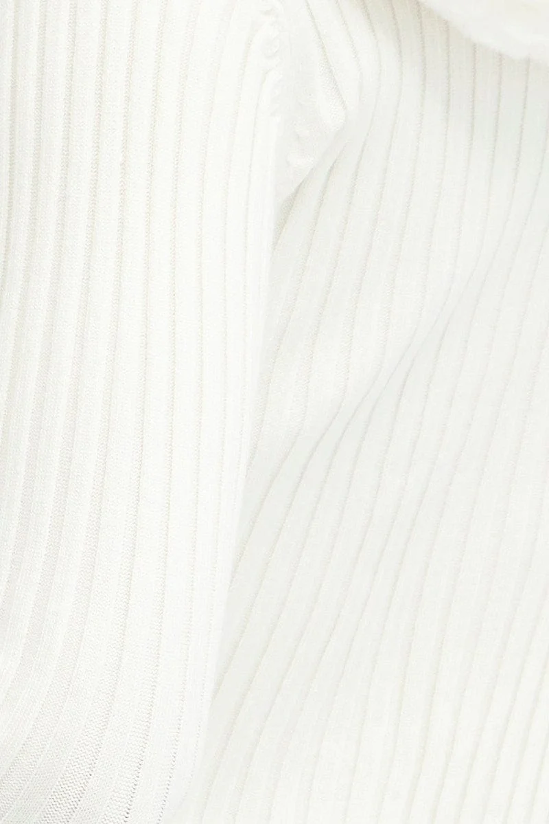White Fur Trim Cardigan - Image 6