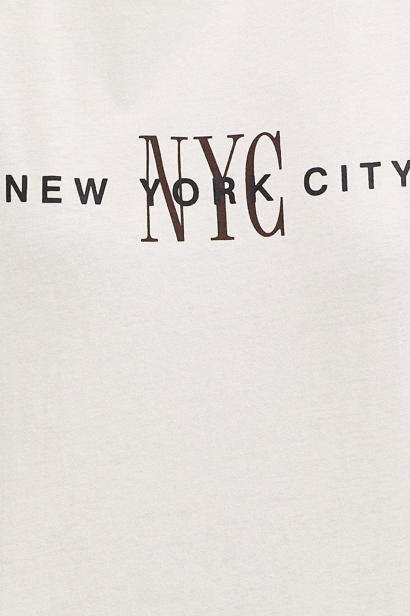 White Graphic T-Shirt Short Sleeve - Image 6
