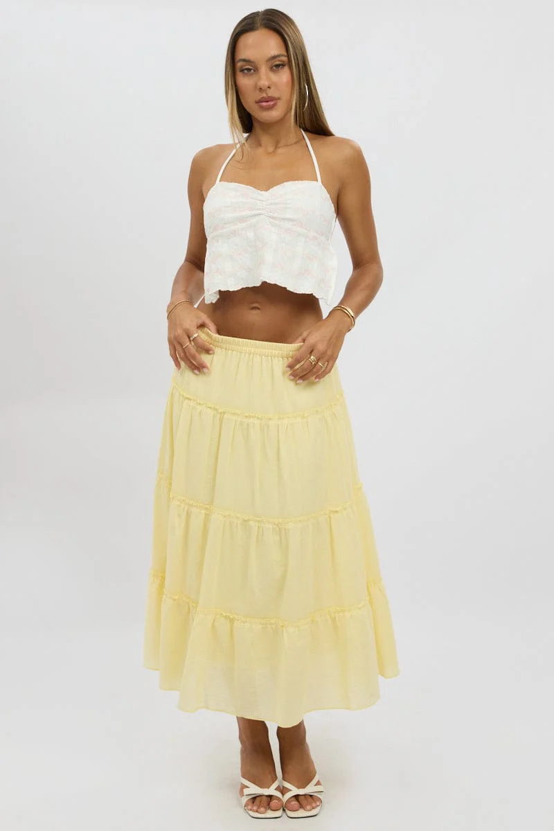 White Halter Neck Top Lace - Image 2