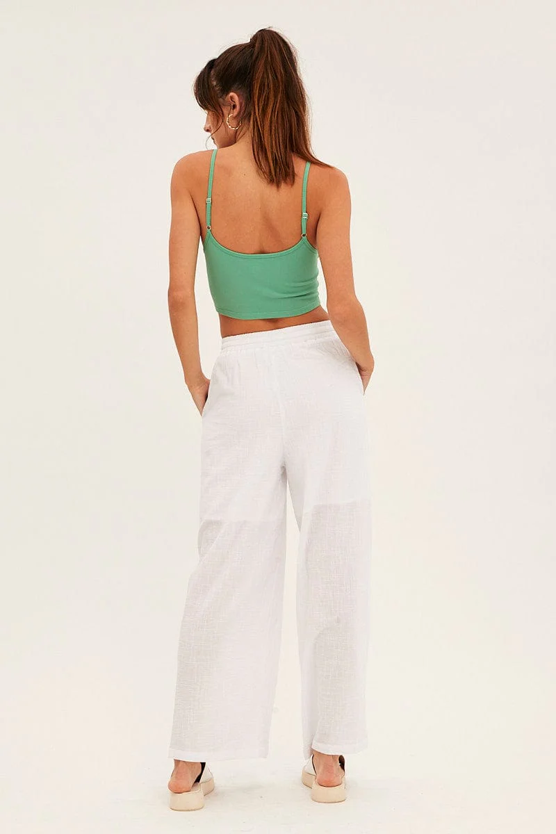 White Long Sleeve Crochet Knit Jumper - Image 5