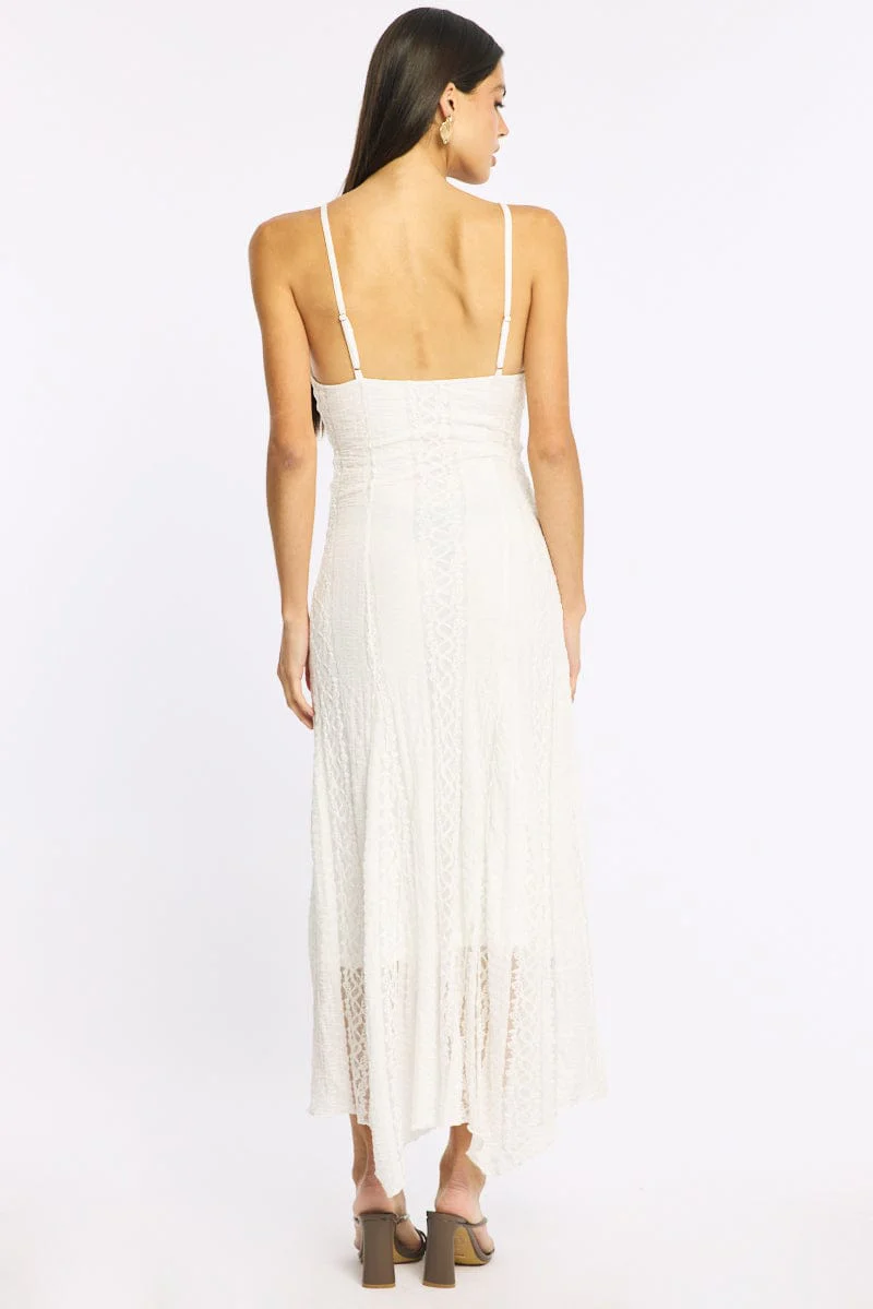 White Midi Dress Lace - Image 4