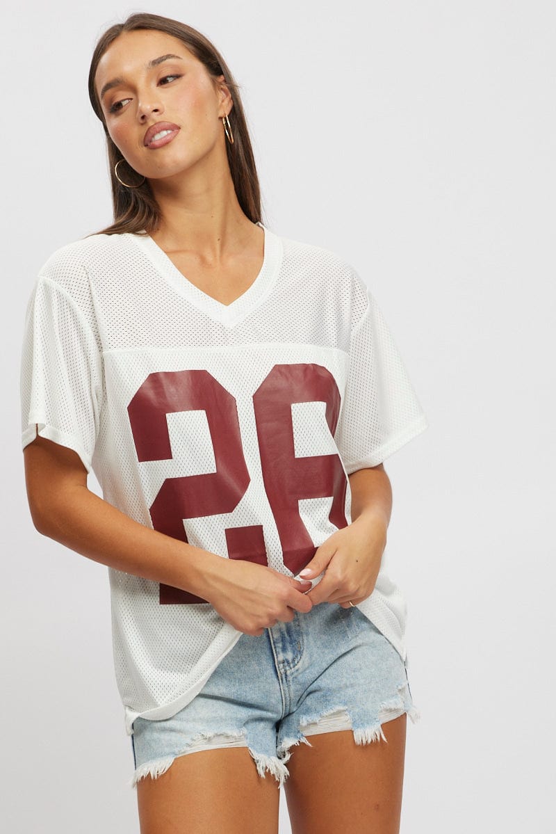 White Sport Tee Short Sleeve - Image 2