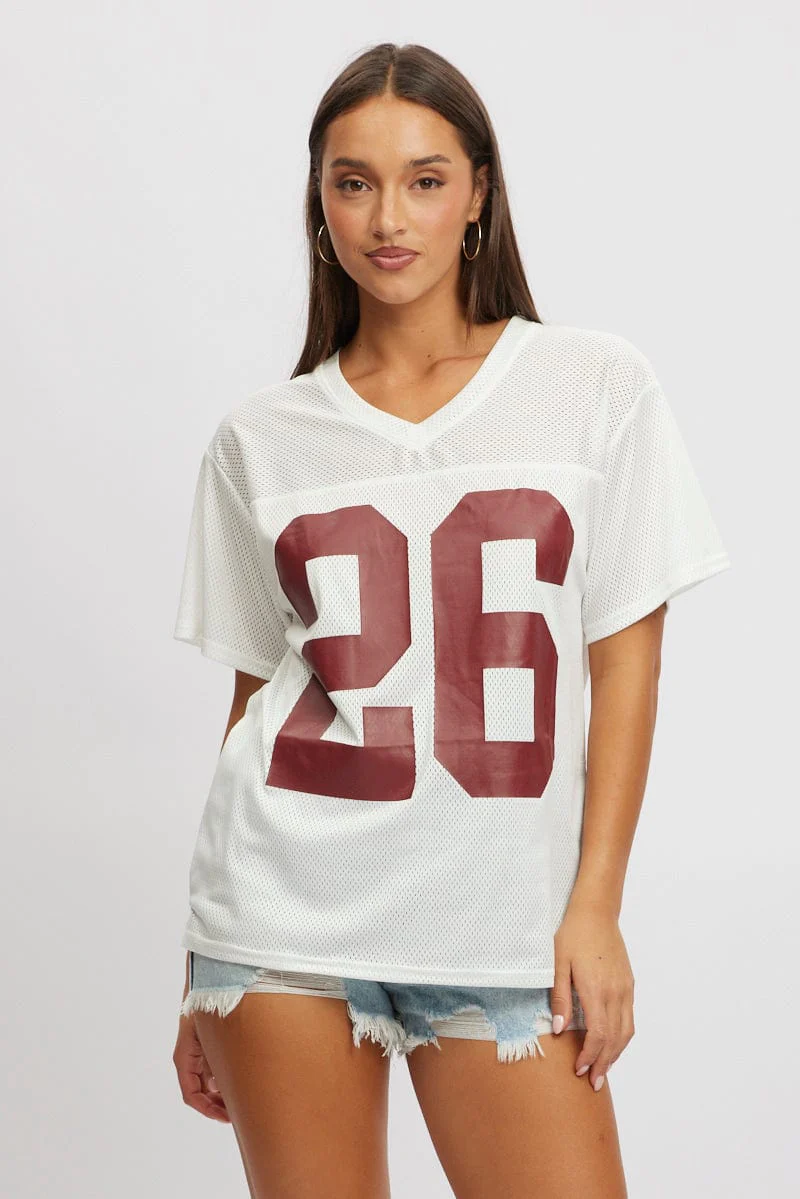 White Sport Tee Short Sleeve - Image 3