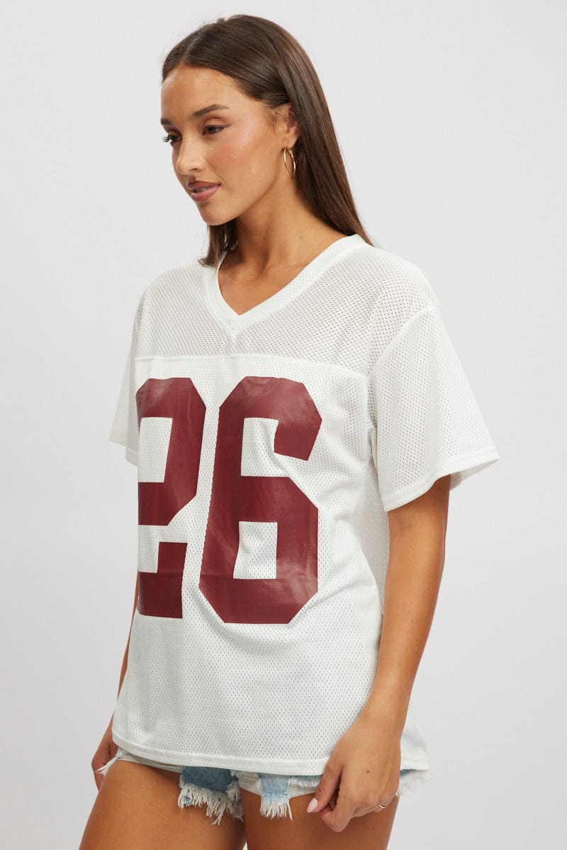 White Sport Tee Short Sleeve - Image 4