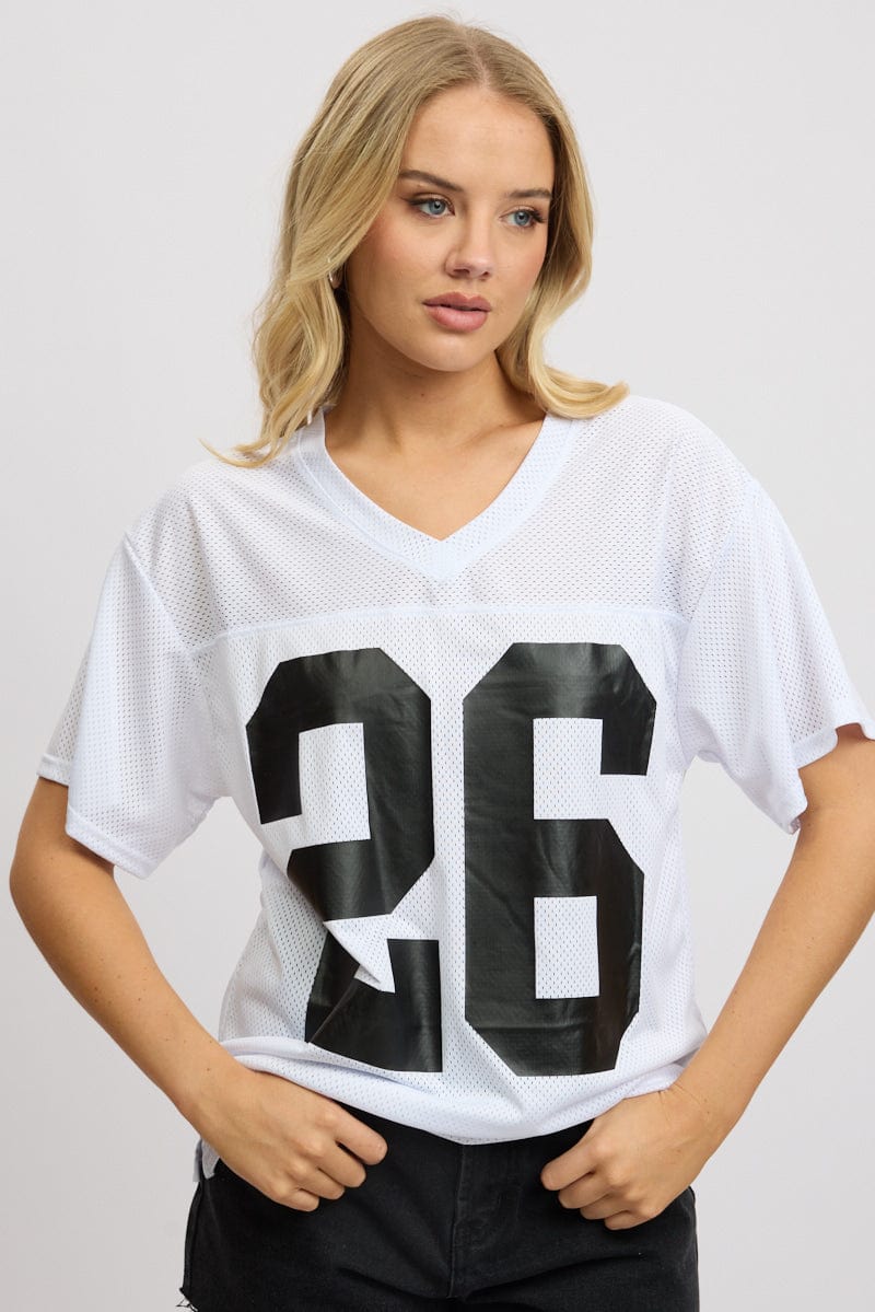 White Sport Tee Short Sleeve - Image 3