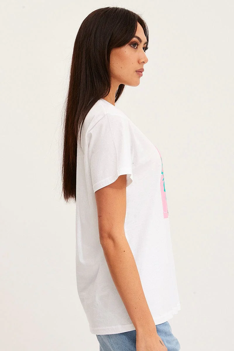 White T-Shirt Short Sleeve - Image 4