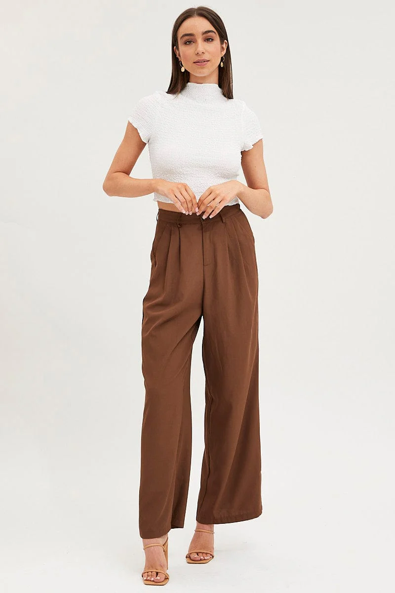 White Textured Top Short Sleeve - Image 2