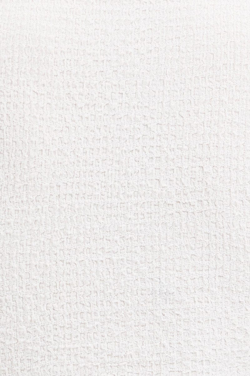 White Textured Top Short Sleeve - Image 6