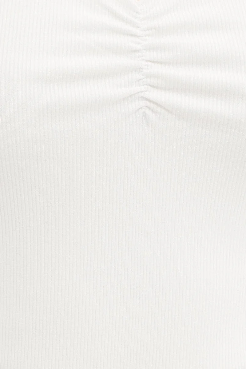 White Top Long Sleeve Round Neck - Image 6