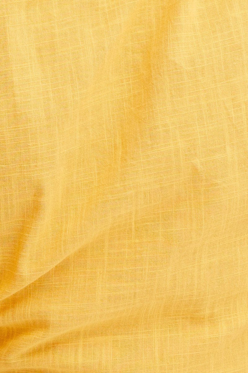 Yellow Crop Top Short Sleeve Tie Front - Image 5
