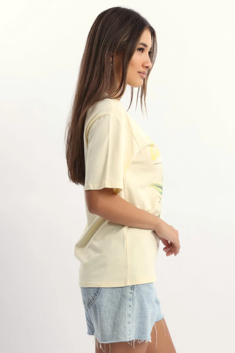Yellow Graphic Tee Short Sleeve - Image 3