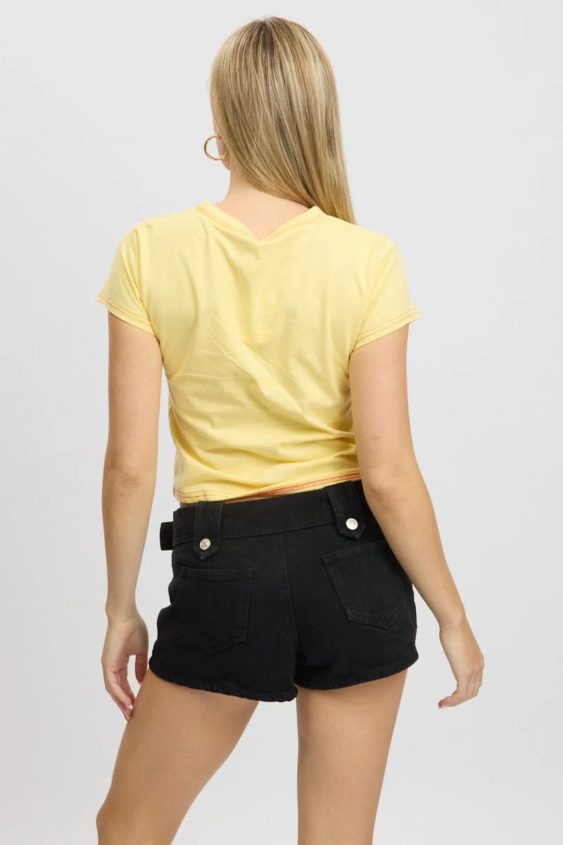 Yellow Graphic Tee Short Sleeve - Image 5