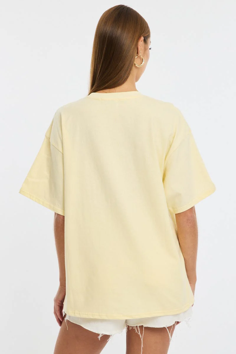 Yellow Graphic Tee Short Sleeve - Image 4