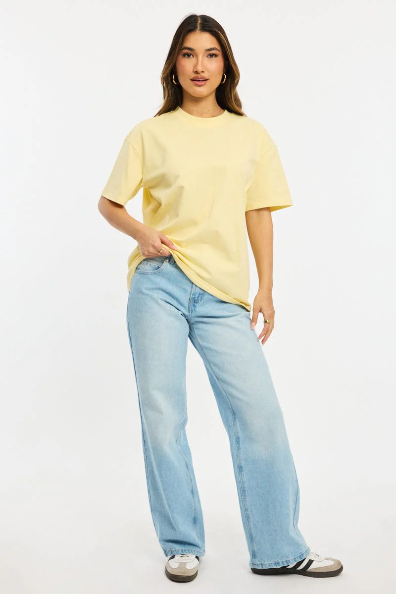 Yellow Oversized Tee Short Sleeve - Image 2