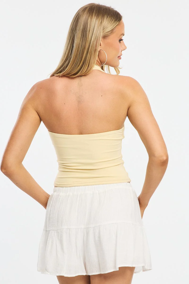 Yellow Supersoft Halter Neck Top - Image 5