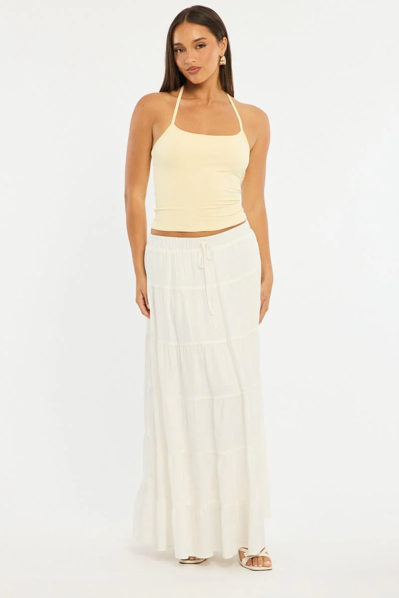 Yellow Supersoft Halter Neck Top - Image 2